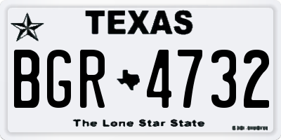 TX license plate BGR4732