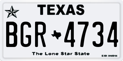 TX license plate BGR4734