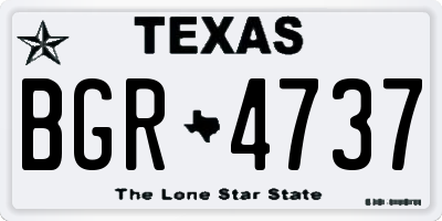 TX license plate BGR4737