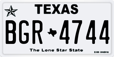 TX license plate BGR4744