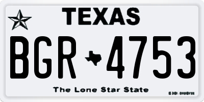 TX license plate BGR4753