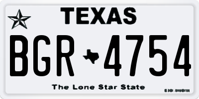 TX license plate BGR4754