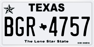 TX license plate BGR4757