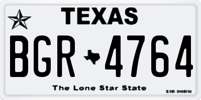 TX license plate BGR4764