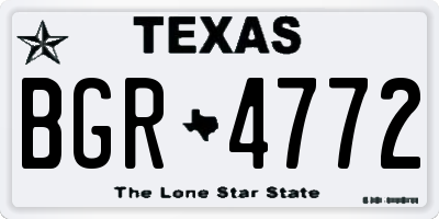 TX license plate BGR4772