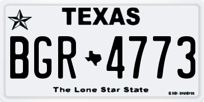 TX license plate BGR4773