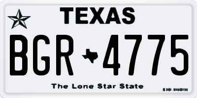 TX license plate BGR4775