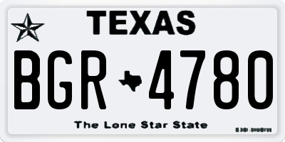 TX license plate BGR4780