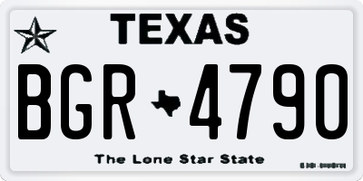 TX license plate BGR4790