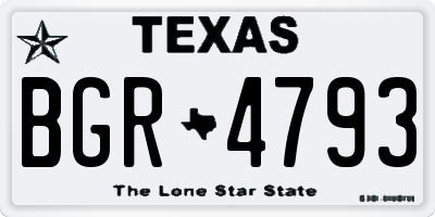 TX license plate BGR4793