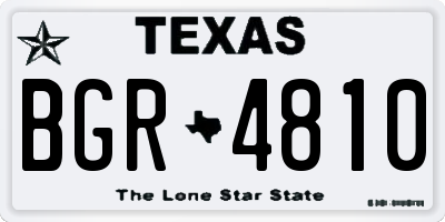 TX license plate BGR4810
