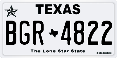 TX license plate BGR4822