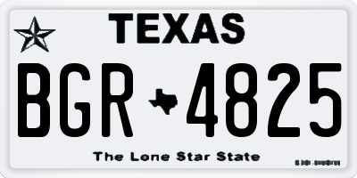 TX license plate BGR4825
