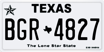TX license plate BGR4827