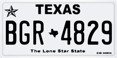 TX license plate BGR4829