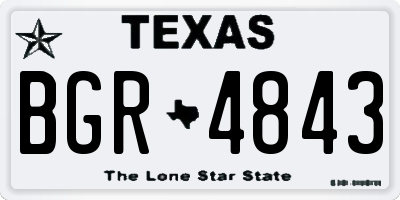 TX license plate BGR4843