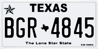 TX license plate BGR4845