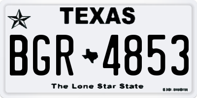 TX license plate BGR4853