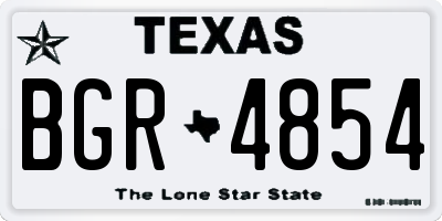 TX license plate BGR4854