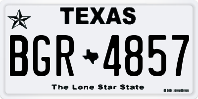 TX license plate BGR4857