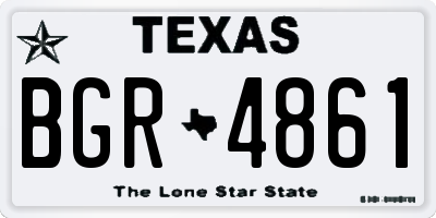 TX license plate BGR4861