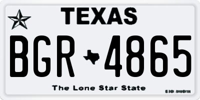 TX license plate BGR4865
