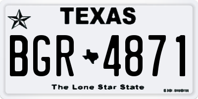 TX license plate BGR4871