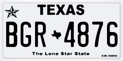 TX license plate BGR4876