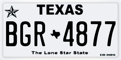TX license plate BGR4877