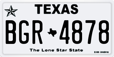 TX license plate BGR4878