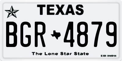 TX license plate BGR4879
