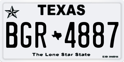 TX license plate BGR4887
