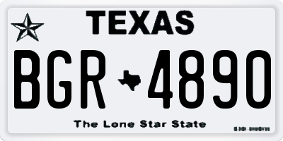 TX license plate BGR4890
