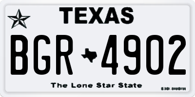 TX license plate BGR4902