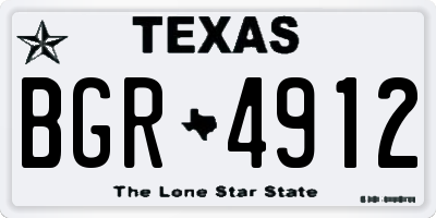 TX license plate BGR4912