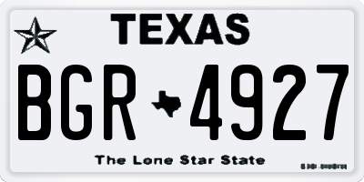 TX license plate BGR4927