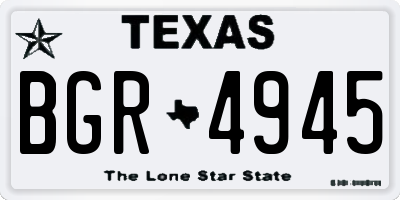 TX license plate BGR4945