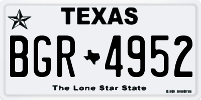 TX license plate BGR4952