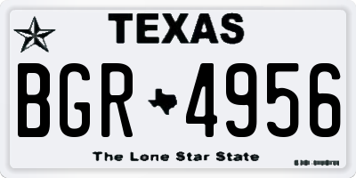 TX license plate BGR4956