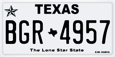 TX license plate BGR4957
