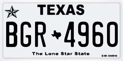 TX license plate BGR4960
