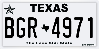 TX license plate BGR4971