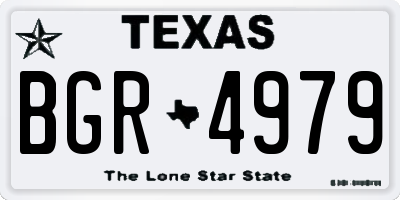 TX license plate BGR4979