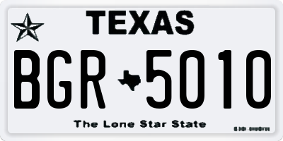 TX license plate BGR5010