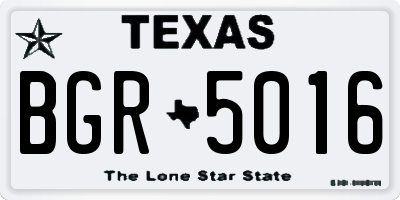 TX license plate BGR5016