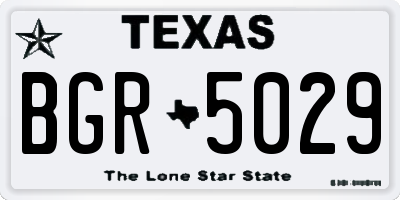 TX license plate BGR5029