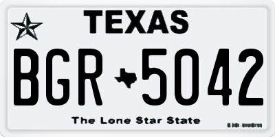 TX license plate BGR5042