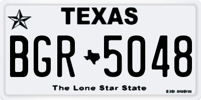 TX license plate BGR5048