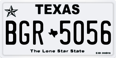 TX license plate BGR5056