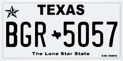 TX license plate BGR5057